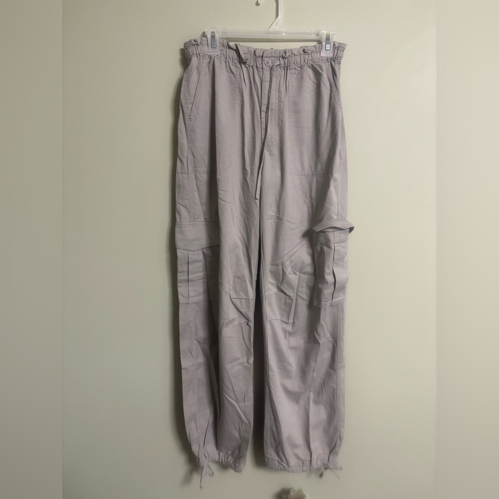 Abercrombie and Fitch Khaki Cargo Jogger Baggy Pants New Size Small 4-6 Long